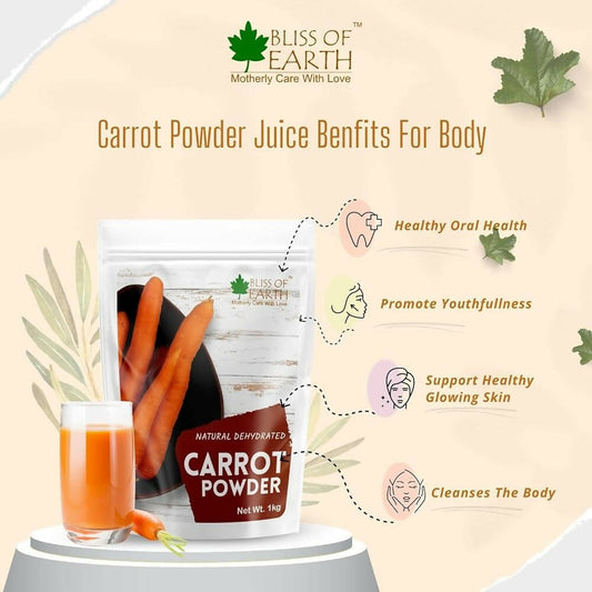 Bliss of Earth Natural Dehydrated Carrot Powder
