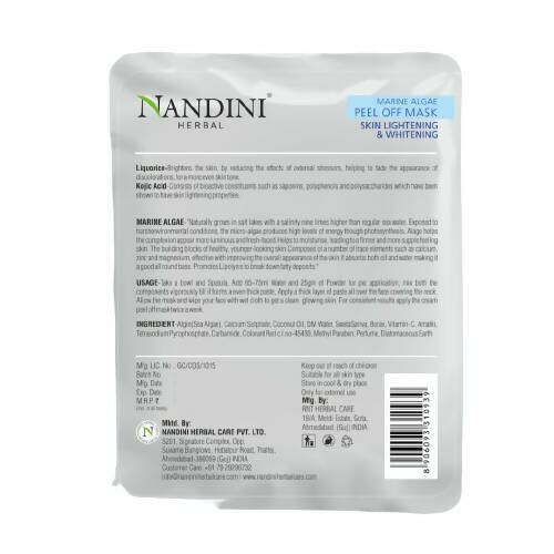 Nandini Herbal Marine Algae Peel of Mask Skin Lightening & Whitening