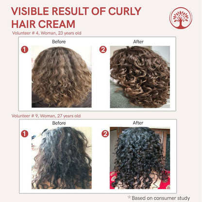 Ivory Natural Curly Hair Cream - Bouncy, Shiny, Humidity-Resistant Curls Hair