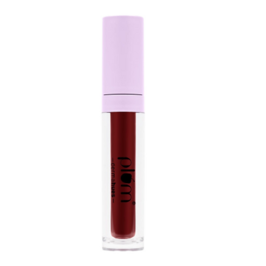 Plum Glassy Glaze Lip Lacquer 3-in-1 Lipstick + Lip Balm + Gloss 10 Pinot Passion - BUDNE