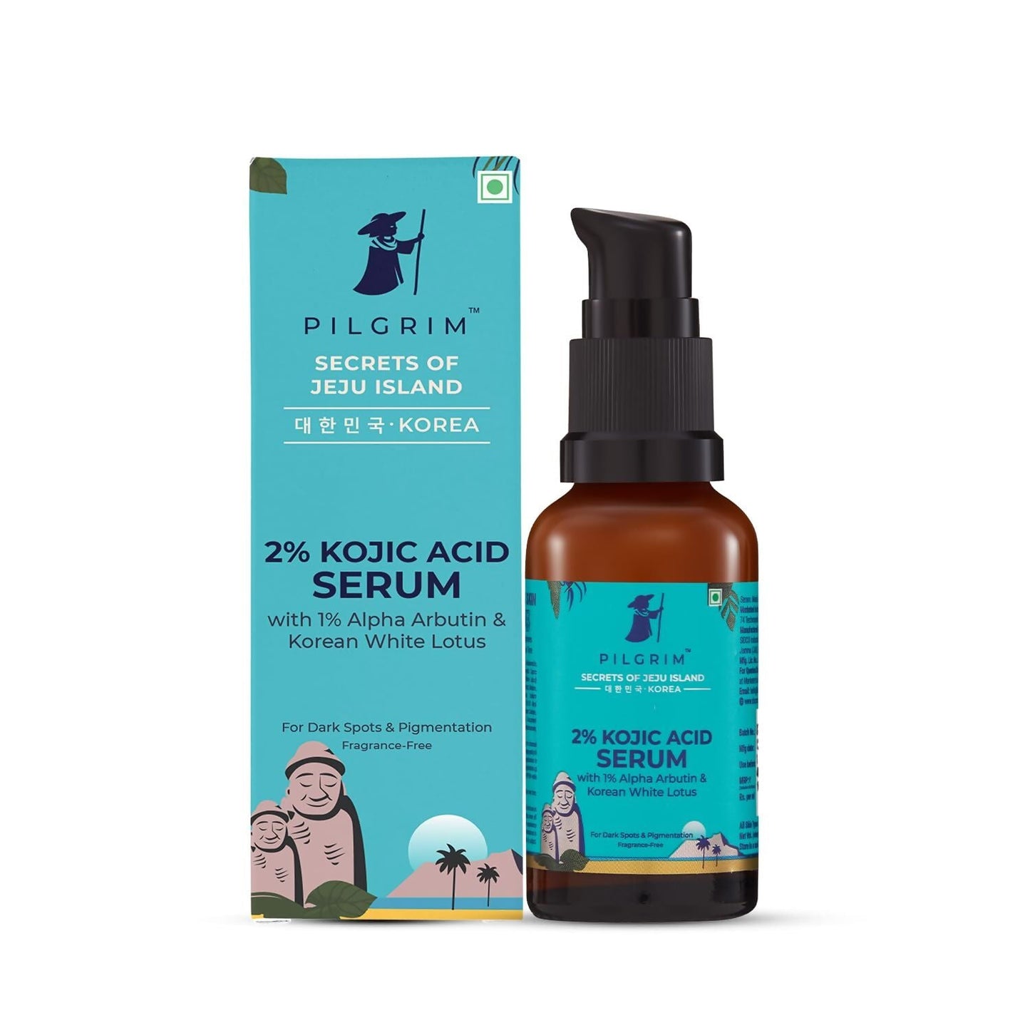 Pilgrim 2% Kojic Acid Serum Arbutin & Korean White Lotus For Acne & Darks spots