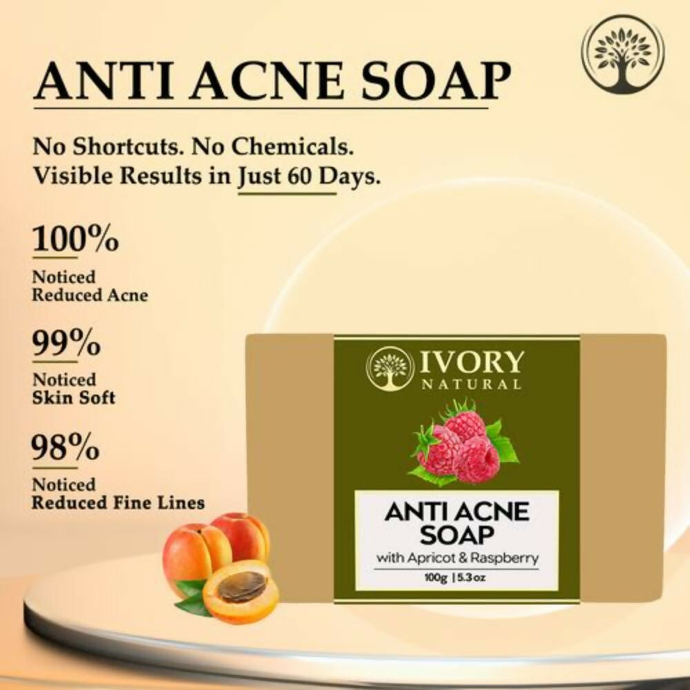 Ivory Natural Anti Acne Soap - Restore Radiance & Nourish Skin For Both Men & Women