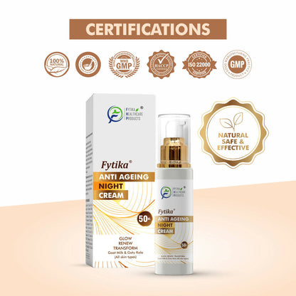 Fytika Anti-Aging Night Cream with Gotu Kola, Saffron and Lotus Flower Extract