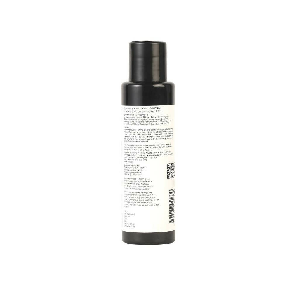 Detoxie Anti-Frizz Hairfall Control Calming & Nourishing Hair Oil