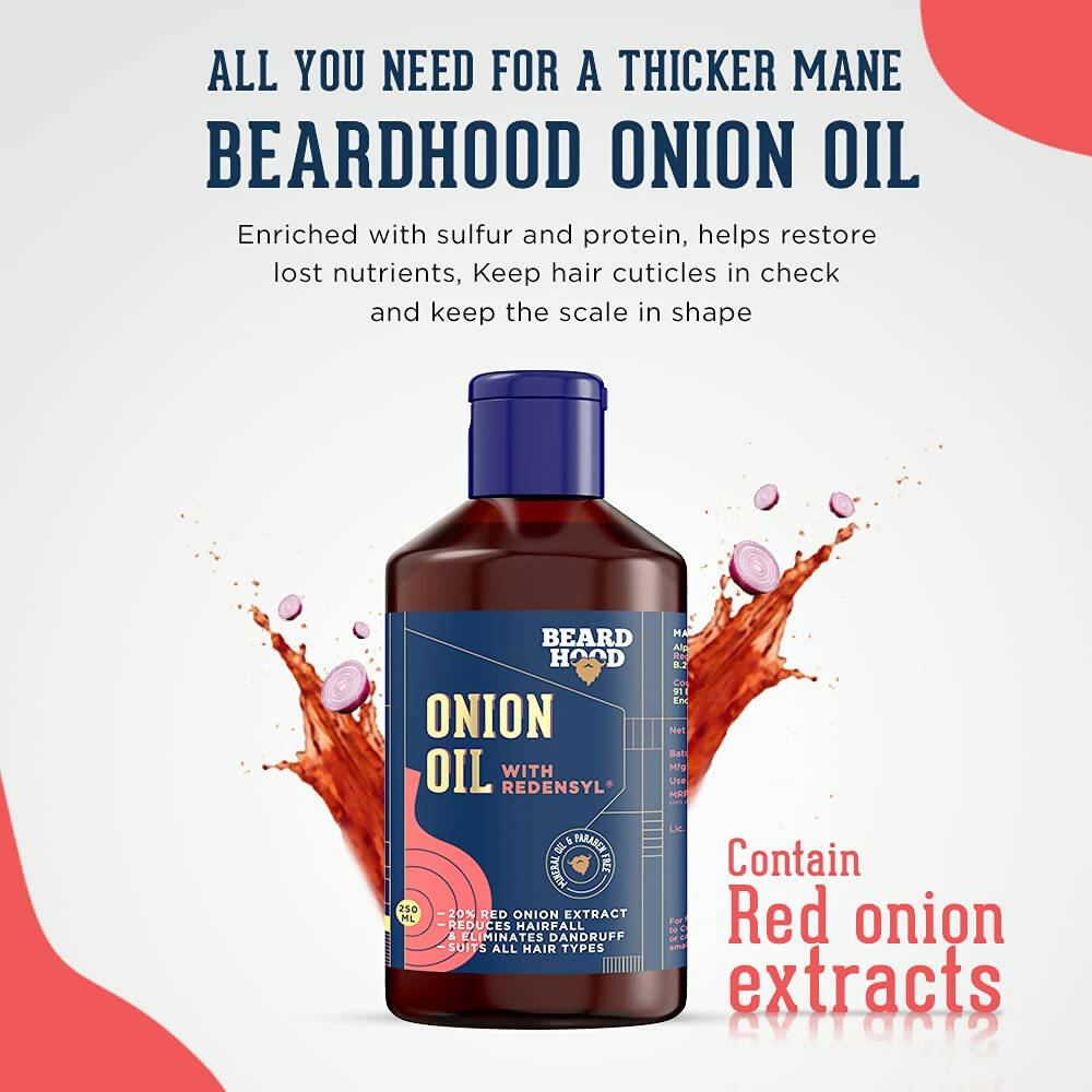 Beardhood Onion Hair Oil with Redensyl