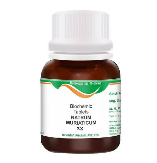 Bio India Homeopathy Natrum Muriaticum Biochemic Tablets