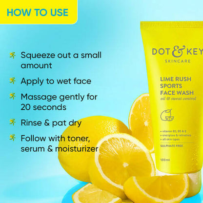 Dot & Key Lime Rush Sports Face Wash