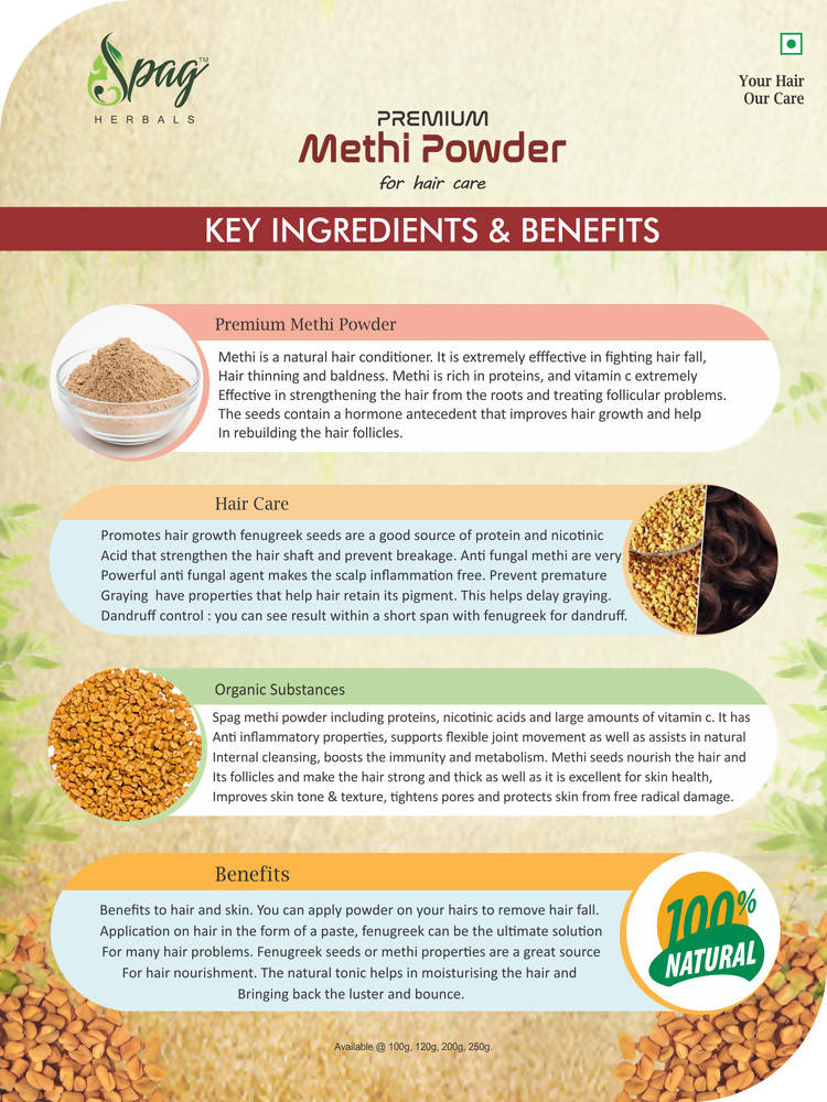 Spag Herbals Premium Methi Powder
