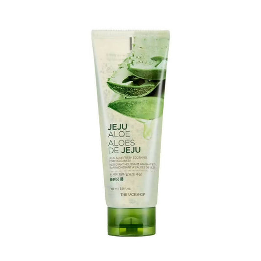 The Face Shop Jeju Aloe Fresh Soothing Foam Cleanser - BUDNEN
