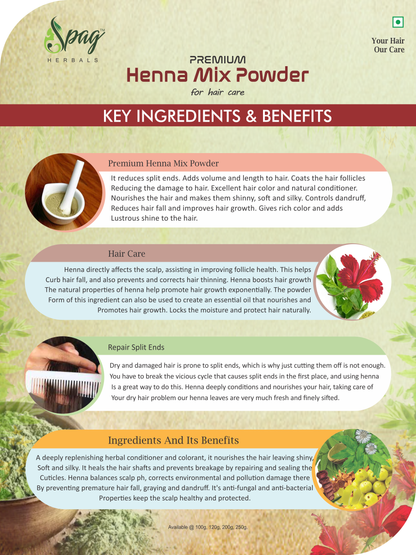 Spag Herbals Premium Henna Mix Powder