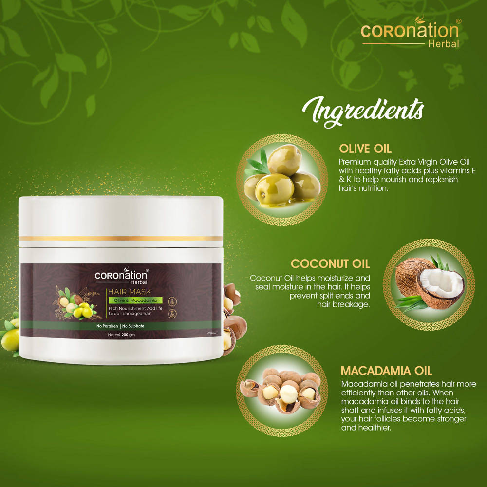 Coronation Herbal Olive and Macadamia Hair Mask