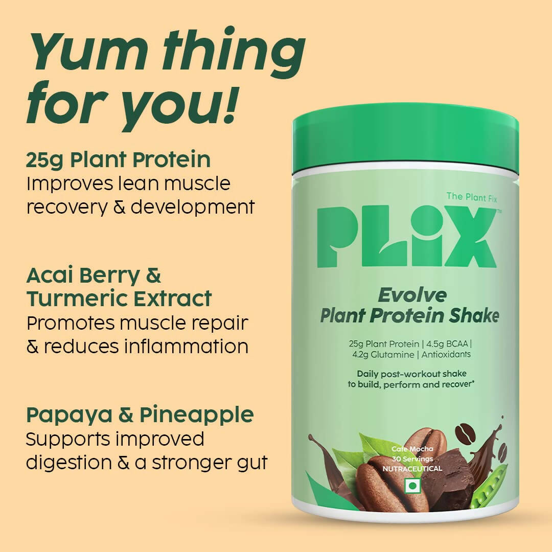 PLIX The Plant Fix Evolve Plant Protein Shake Powder - Cafe Mocha