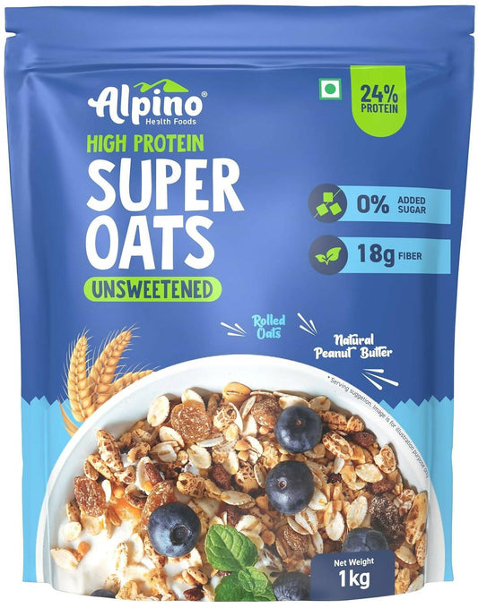 Alpino High Protein Super Rolled Oats Unsweetened - BUDNE