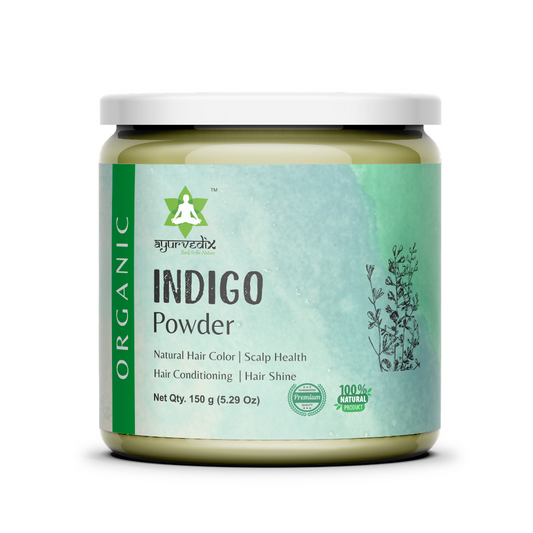 Ayurvedix Organic Indigo Powder - Natural Hair Colour - BUDNE