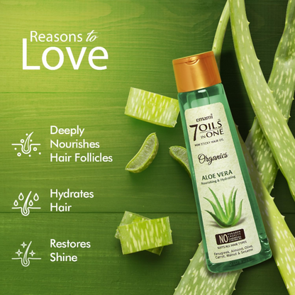 Emami 7 Oils In One Organics Aloe Vera Hair Oil