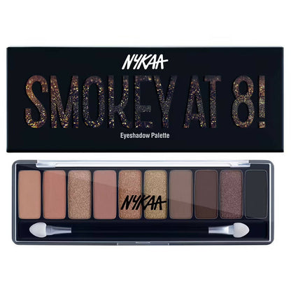 Nykaa Eyes On Me! 10-in-1 Eyeshadow Palette - Smokey at 8
