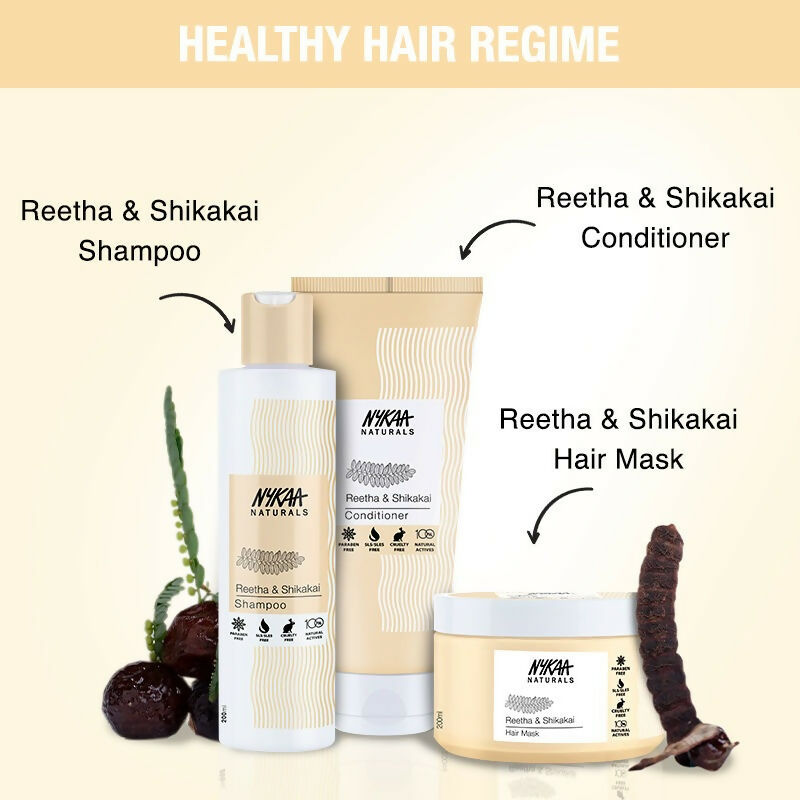 Nykaa Naturals Reetha & Shikakai Hair Mask for Damage Repair & Sulphate-Free