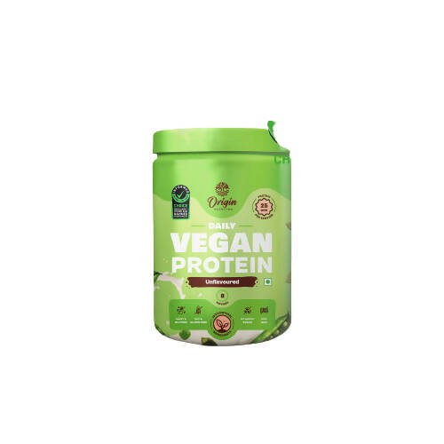 Origin Nutrition Daily Vegan Plant Protein Powder Unflavored (Jar)
