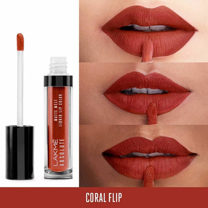 Lakme Absolute Matte Melt Liquid Lip Color-Coral Flip