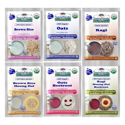 TummyFriendly Foods Stage1, Stage2 Porridge Mixes - Trial Packs Combo -  USA, Australia, Canada 