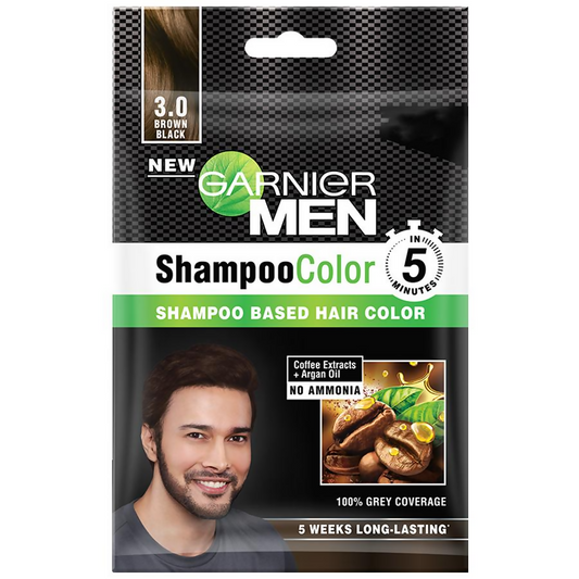 Garnier Men Shade 3 Shampoo Color-Brown Black - BUDNE