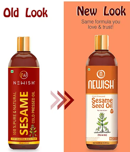 Newish Cold Pressed Sesame Oil For Hair & Skin