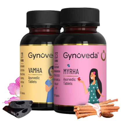 Gynoveda PCOS Vamaa Ayurvedic Pills & Myraa Ayurvedic Pills - BUDNE