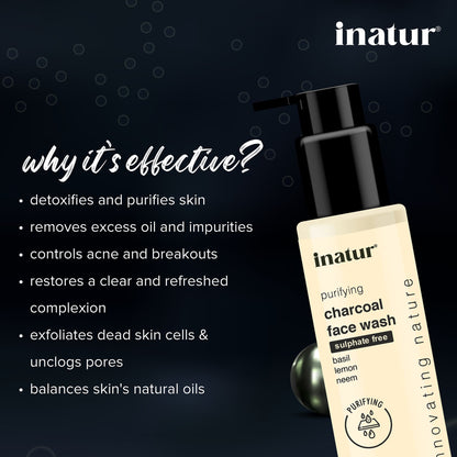 Inatur Charcoal Face Wash