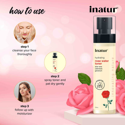 Inatur Rose Hydrosol Floral Water
