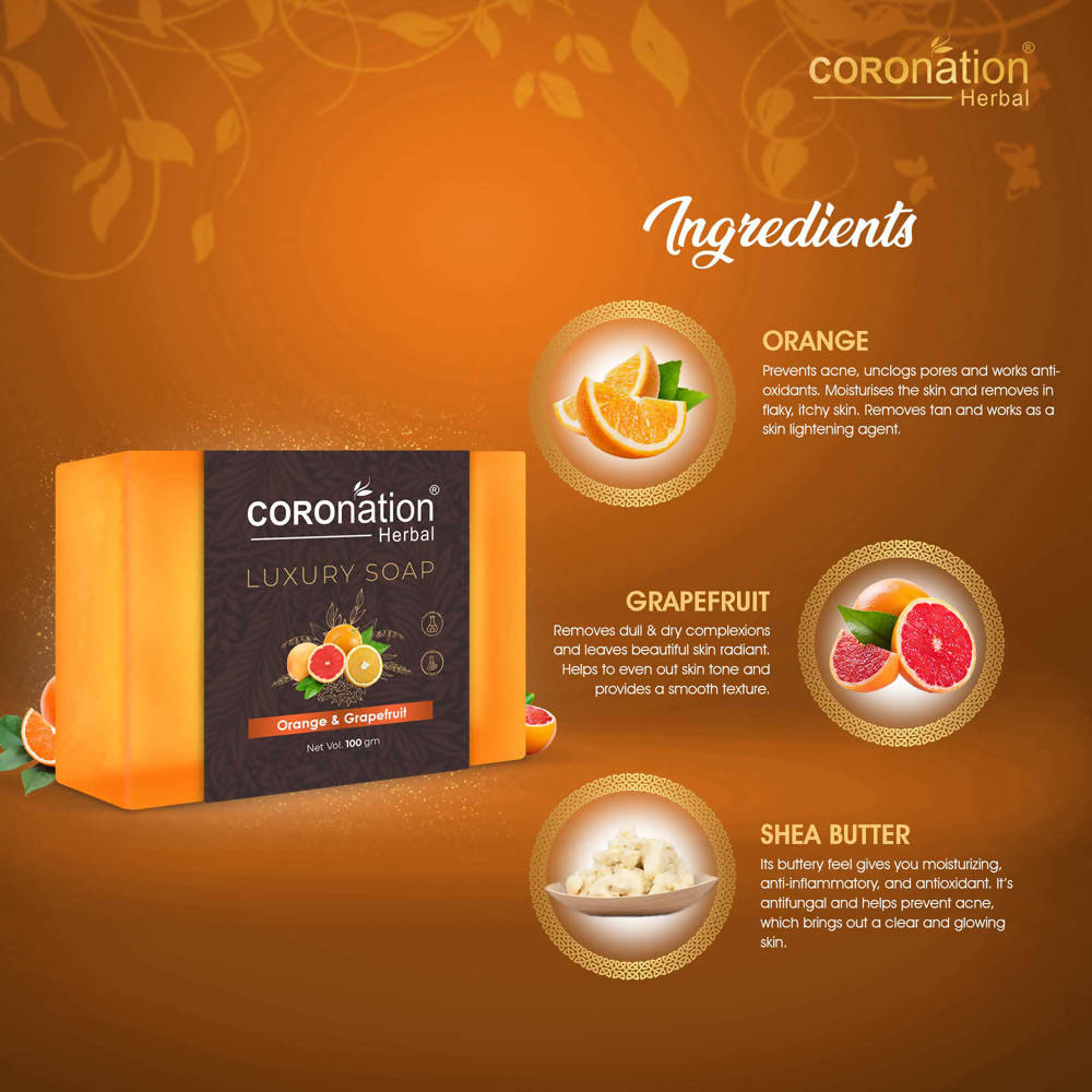 Coronation Herbal Orange & Grapefruit Luxury Soap