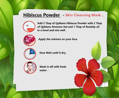 Qykkare Premium Hibiscus Powder For Hair Growth