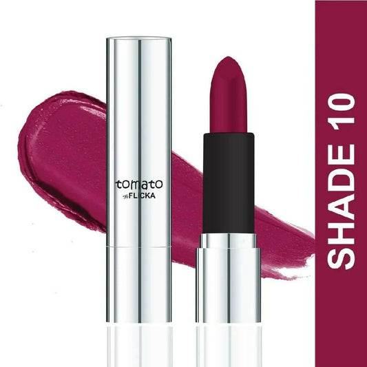 Flicka Tomato Purple Matte Finish Lipstick Shade 10