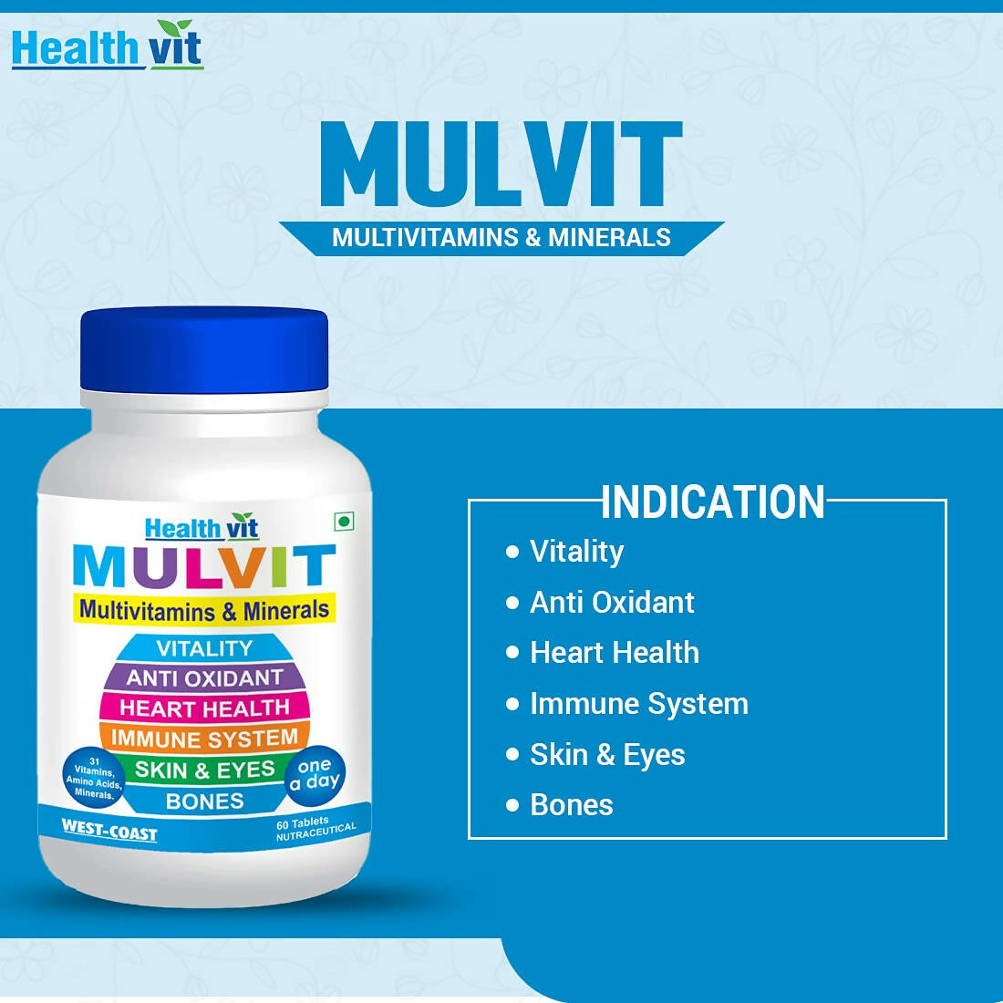 Healthvit Mulvit Multivitamins and Minerals Tablets