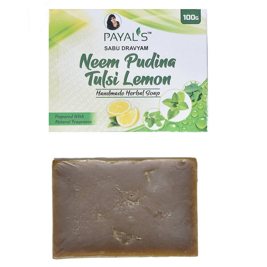 Payal's Herbal Neem Pudina Tulsi Lemon Soap - BUDEN