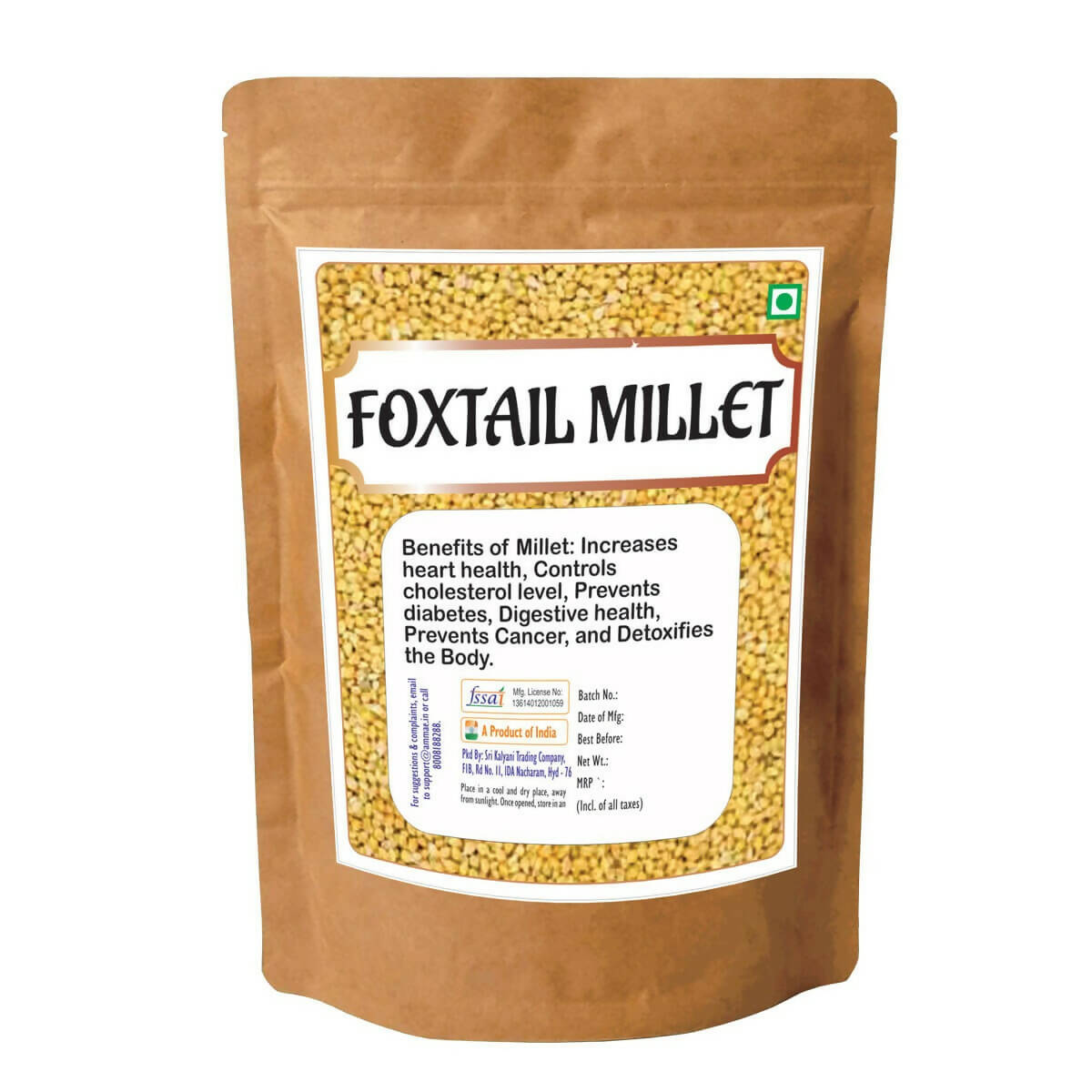 Ammae Foxtail Millet -  USA, Australia, Canada 