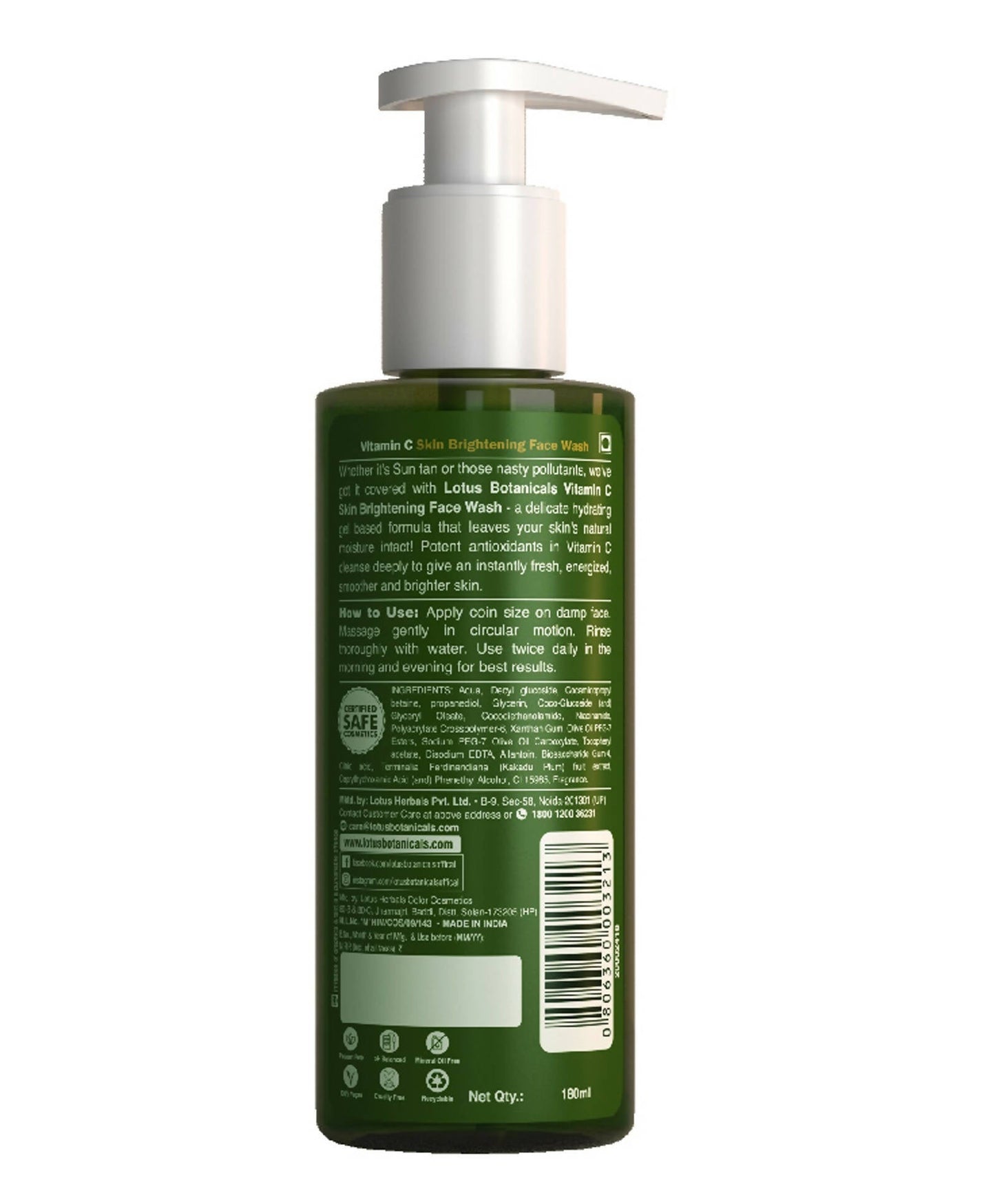 Lotus Botanicals Vitamin C Skin Brightening Face Wash