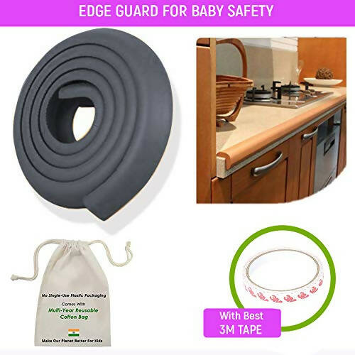 Safe-O-Kid Edge Guards 5 Mtr, Black For Kids Protection -  USA, Australia, Canada 