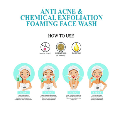 Love Earth Anti Acne & Chemical Exfoliation Foaming Face Wash