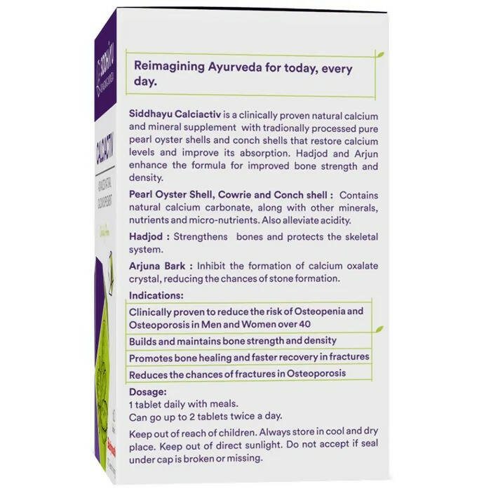 Siddhayu Ayurveda Calciactiv Advanced Natural Calcium Supplement Tablet