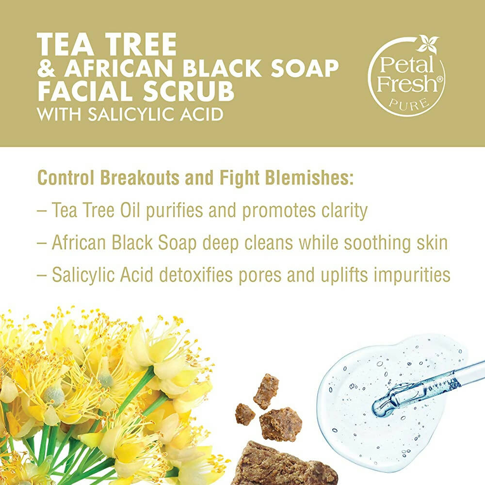 Petal Fresh Tea Tree & African Black Soap Facial Scrub