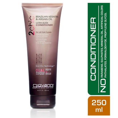 Giovanni Organic 2Chic Brazilian Keratin & Argan Oil Ultra-Sleek Conditioner