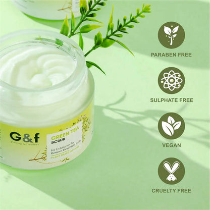 G&f Skin Detoxification Face Scrub with Green Tea + Bearberry Leaf Extract