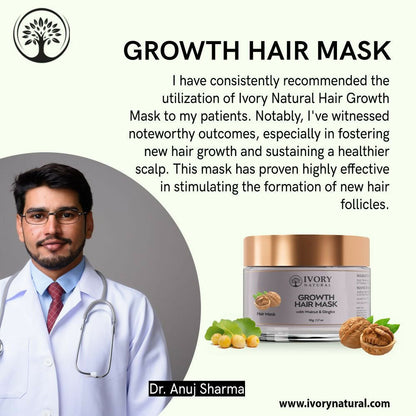 Ivory Natural Growth Hair Mask For Thicker Long And Healthier Hair