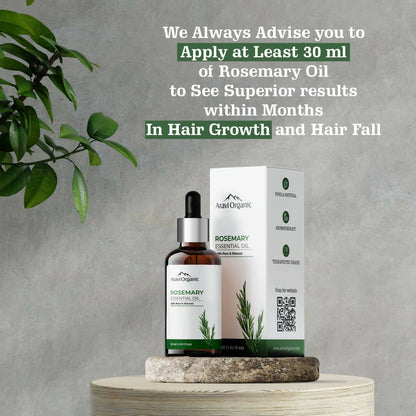Aravi Organic Rosemary Essential Oil for Hair Growth, Anti Hair Fall