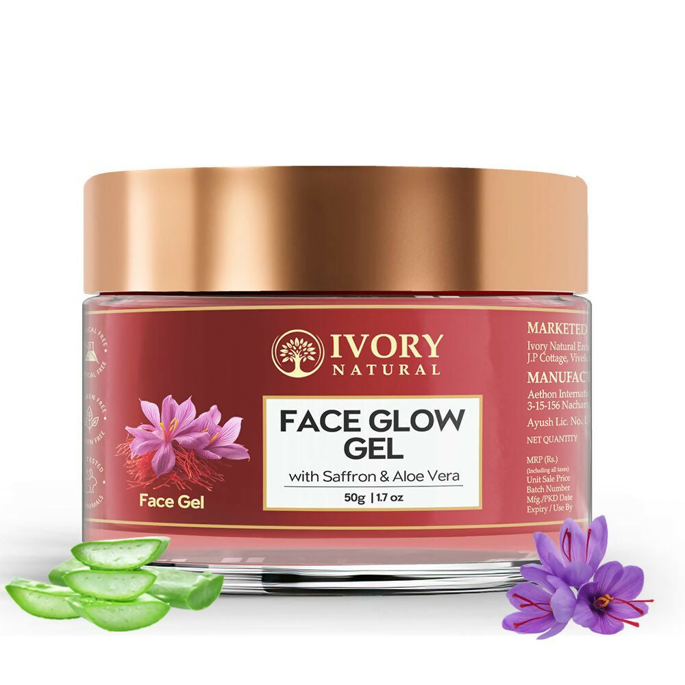 Ivory Natural Face Glow Gel For Instant Glow And Timeless Radiance, Achieve Glowing And Shiny Face