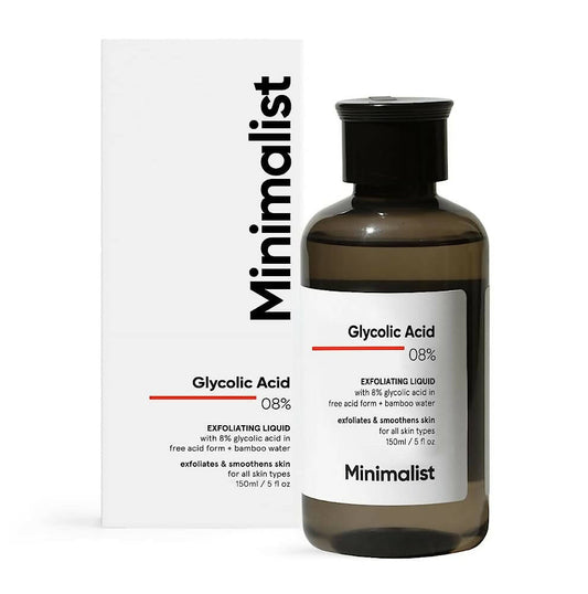 Minimalist 8% Glycolic Acid Toner For Glowing Skin - BUDNE