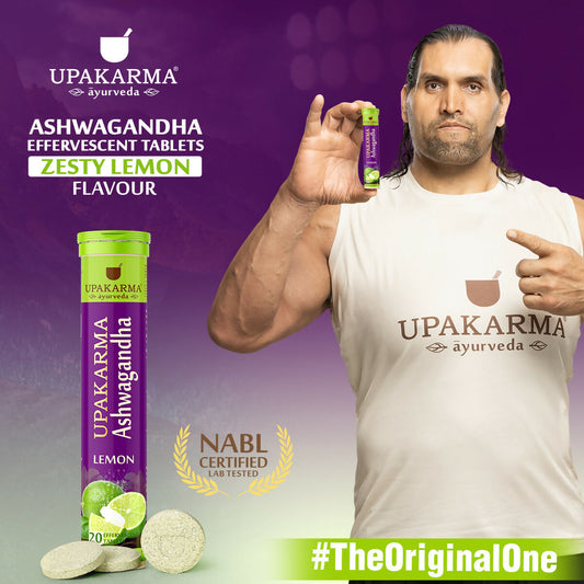 Upakarma Ayurveda Ashwagandha Effervescent Tablets - Lemon Flavour