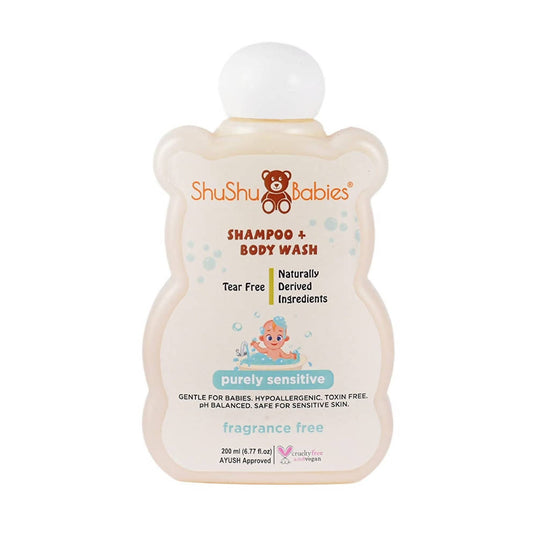 ShuShu Babies Shampoo + Body Wash Fragrance Free -  USA, Australia, Canada 