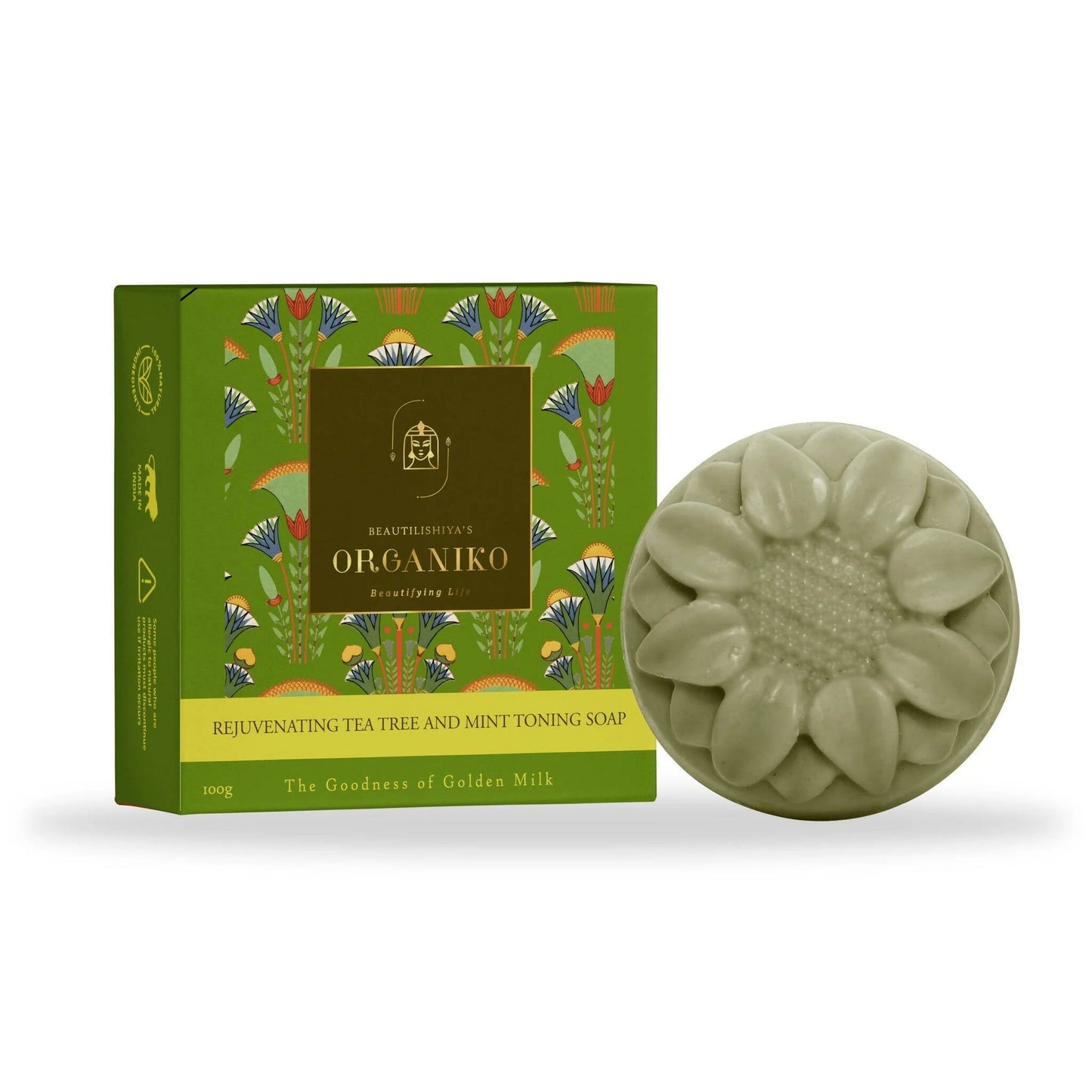 Organiko Rejuvenating Tea Tree and Mint Toning Soap - BUDEN