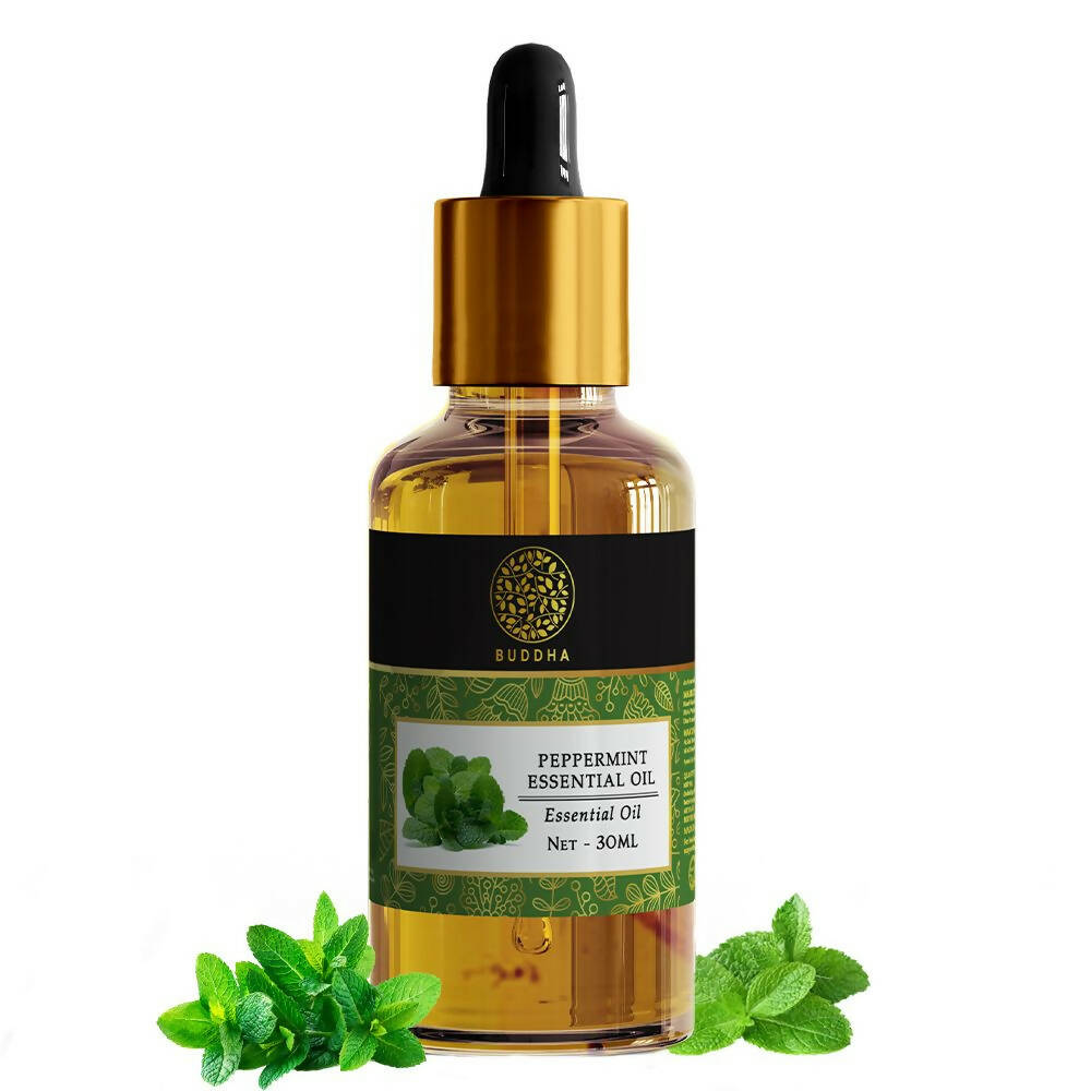 Buddha Natural Peppermint Pure Essential Oil - For Relieves Stress and Anxiety - BUDNE